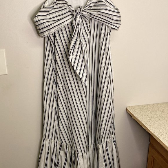THEORY White with Black Stripes Dress - Picture 5 of 8